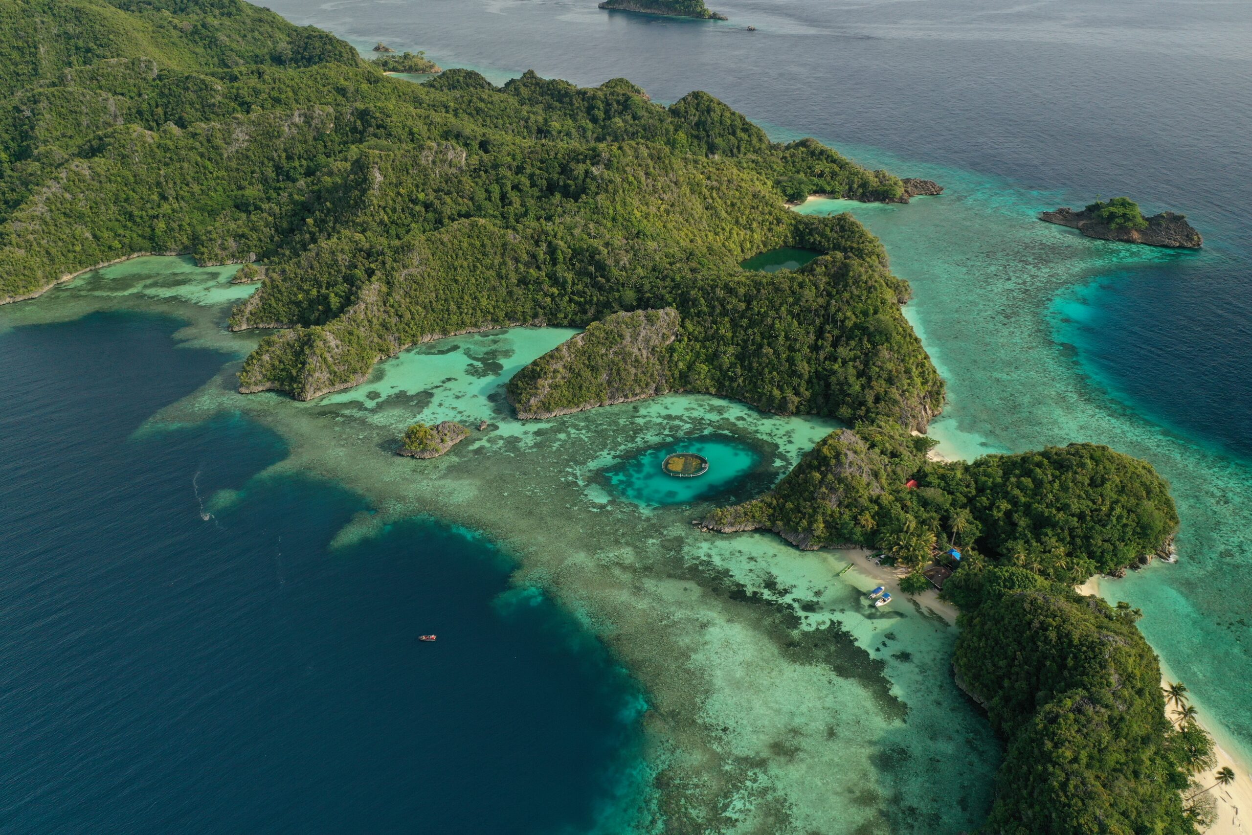 Kalig research station drone shot Kalig drone shot
